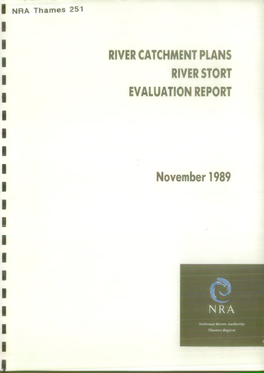 River Catchment Plans River Stort Evaluation Report