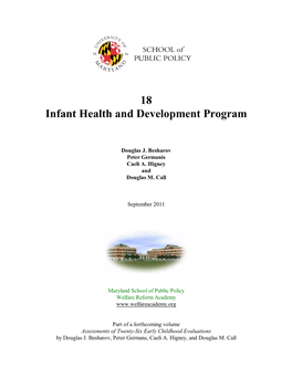 18 Infant Health and Development Program