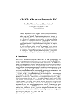 A Navigational Language for RDF