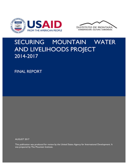 Securing Mountain Water and Livelihoods Project 2014-2017