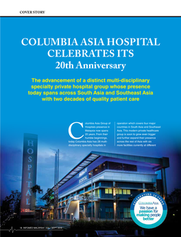 COLUMBIA ASIA HOSPITAL CELEBRATES ITS 20Th Anniversary