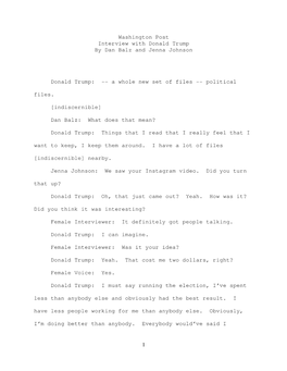 Interview Transcripts Donald Trump Interview