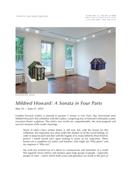 Mildred Howard: a Sonata in Four Parts May 10 — June 11, 2021