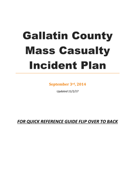 Mass Casualty Incident Plan