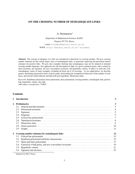 On the Crossing Number of Semiadequate Links A