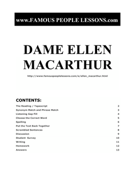 Dame Ellen Macarthur