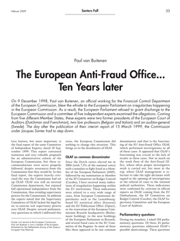 The European Anti-Fraud Office... Ten Years Later