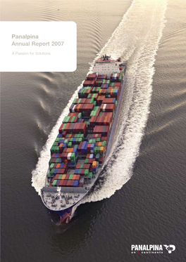 Panalpina Annual Report 2007  Interview with Rudolf W