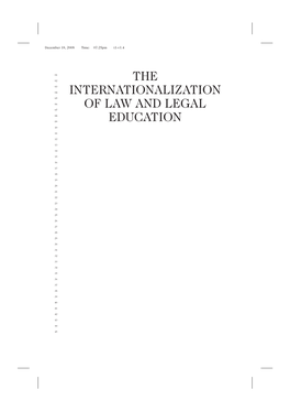 The Internationalization of Law and Legal Education