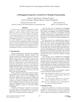 A Debugging Perspective on End-User Mashup Programming