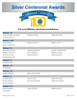 U.S. and Affiliates, Bermuda and Bahamas