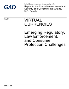 GAO-14-496, Virtual Currencies