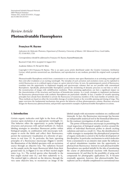 Photoactivatable Fluorophores