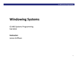 Windowing Systems