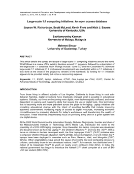 Large-Scale 1:1 Computing Initiatives: an Open Access Database