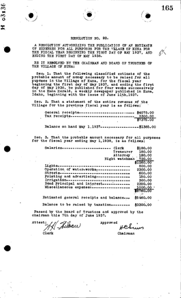 R20-1937 Authorizing Publication of Expenses Estimate