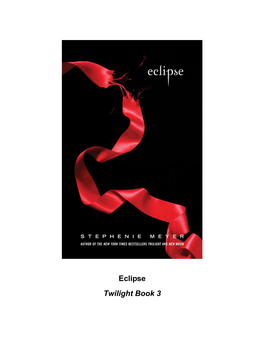 Eclipse Twilight Book 3 Stephenie Meyer