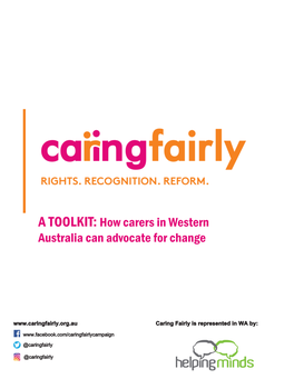 A TOOLKIT: How Carers in Western Australia Can Advocate for Change