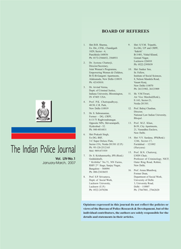The Indian Police Journal Mol: 9891471939 15