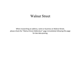 Walnut Street