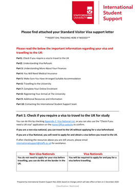 Please Find Attached Your Standard Visitor Visa Support Letter Part 1