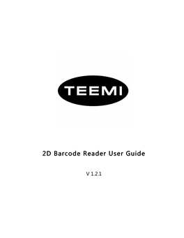 2D Barcode Reader User Guide