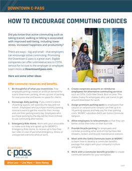 How to Encourage Commuting Choices