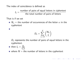 Estimating the Period of a Polyalphabetic Cipher with the Index