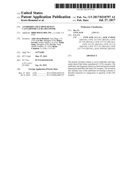 (12) Patent Application Publication (10) Pub. No.: US 2017/0210797 A1 Kretz-Rommel Et Al