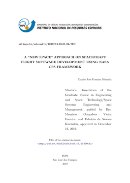 Approach on Spacecraft Flight Software Development Using Nasa Cfs Framework