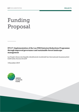 FP117: Implementation of the Lao PDR Emission Reductions Programme Through Improved Governance and Sustainable Forest Landscape Management