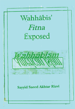 Wahhabi's Fitna Exposed