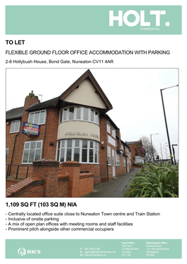 To Let 1109 Sq Ft (103 Sq M)