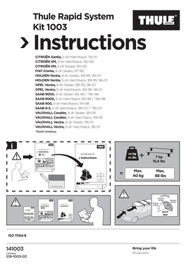 Thule Rapid System Kit 1003