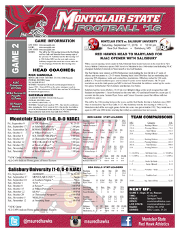 Football Game Notes