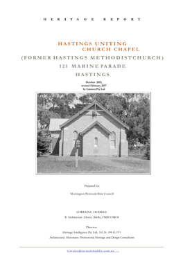 Hastings Uniting Church Chapel