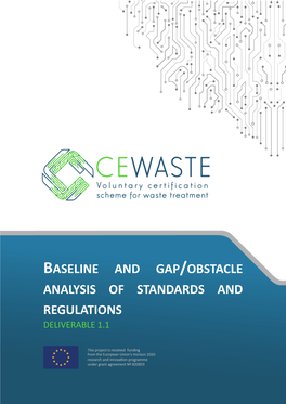 Aseline and Gap/Obstacle Analysis of Standards and Regulations Deliverable 1.1