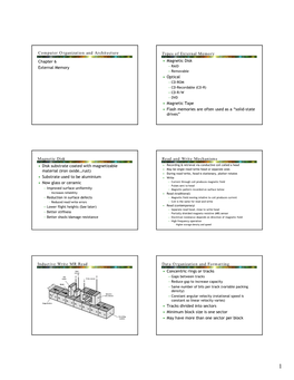 Chapter 6 External Memory Computer Organization and Architecture