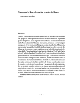 Truenan Y Brillan: El «Sonido Propio» De Illapu