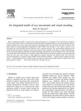 An Integrated Model of Eye Movements and Visual Encoding Dario D