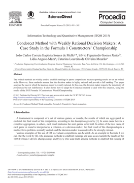 A Case Study in the Formula 1 Constructors' Championship