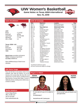 UIW Women's Basketball