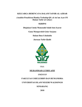 Keluarga Berencana Dalam Tafsir Al-Azhar