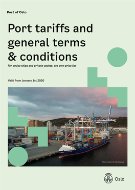 Port Tariffs and General Terms & Conditions