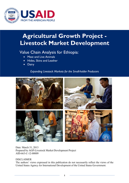 Agricultural Growth Project - Livestock Market Development