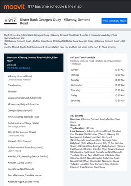 817 Bus Time Schedule & Line Route