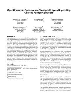 Opencoarrays: Open-Source Transport Layers Supporting Coarray Fortran Compilers