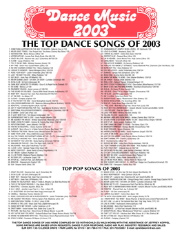 Dance Music 2003.Qxd