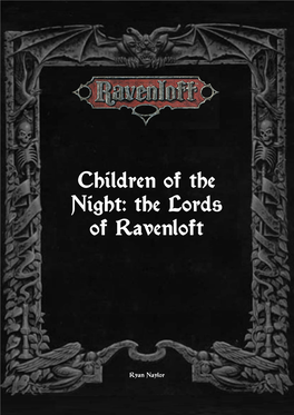 Children of the Night: the Lords of Ravenloft