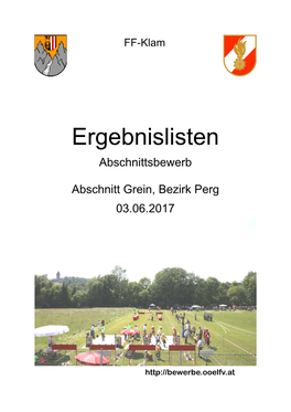 Ergebnislisten